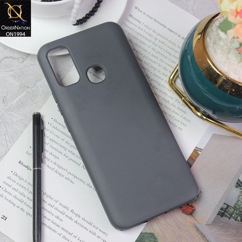 Infinix Hot 9 Play Cover - Dark Gray - Matte Shockproof Sillica Gel Soft Case