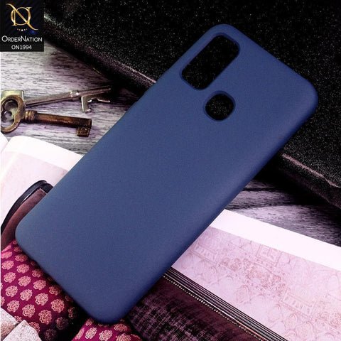 Infinix Hot 9 Play Cover - Blue - Matte Shockproof Sillica Gel Soft Case