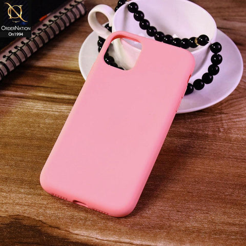 iPhone 11 Cover - Baby Pink - Matte Shockproof Sillica Gel Soft Case