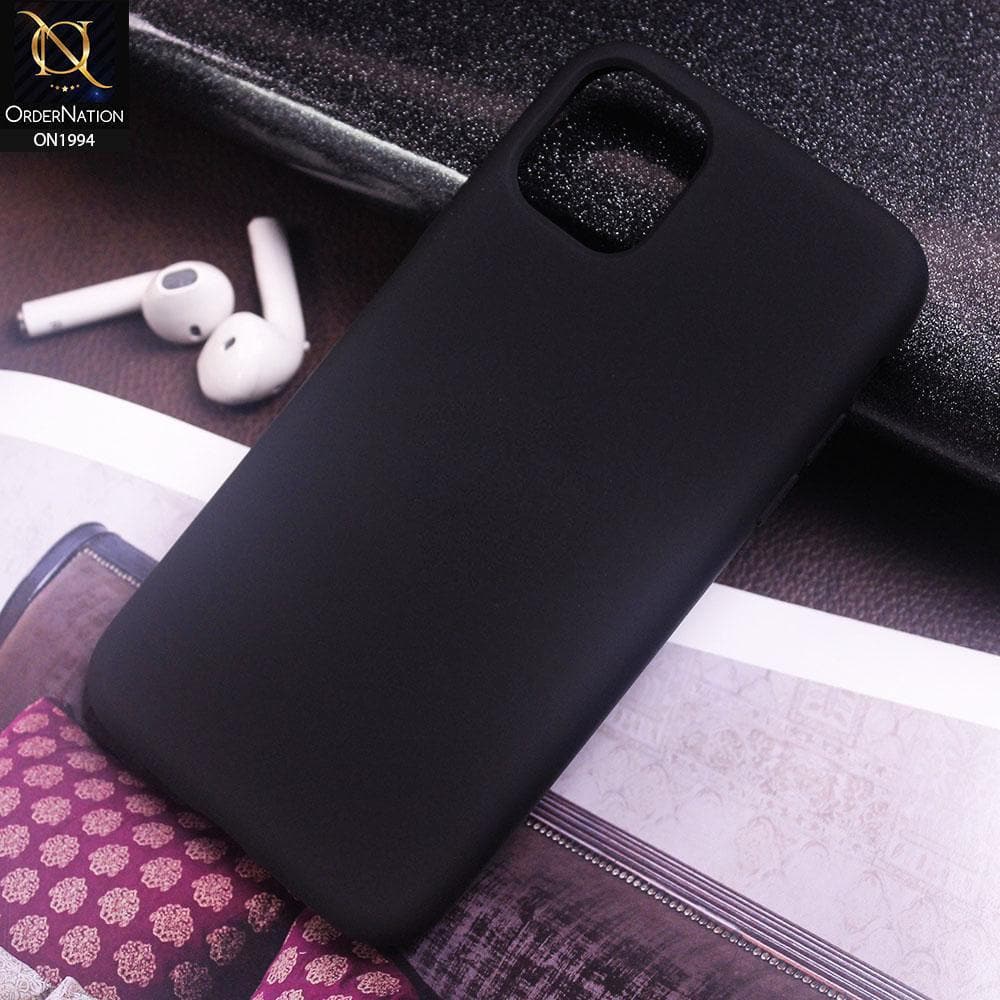 iPhone 11 Pro Max Cover - Black - Matte Shockproof Sillica Gel Soft Case