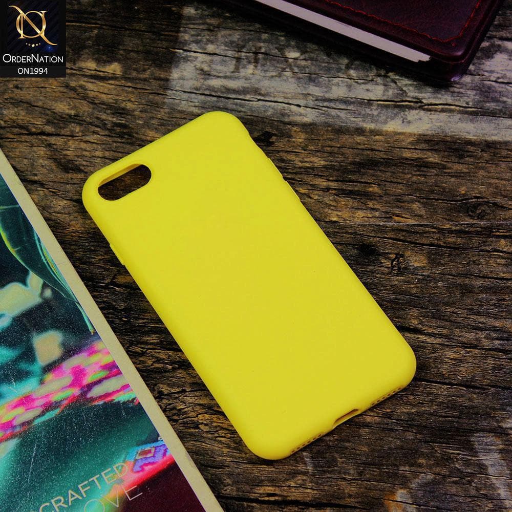 iPhone 8 / 7 Cover - Yellow - Matte Shockproof Sillica Gel Soft Case