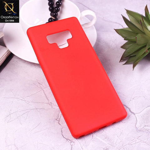 Samsung Galaxy Note 9 - Red - Matte Shockproof Sillica Gel Soft Case