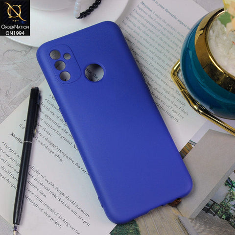 OnePlus Nord N100 Cover - Blue - Matte Shockproof Sillica Gel Soft Case