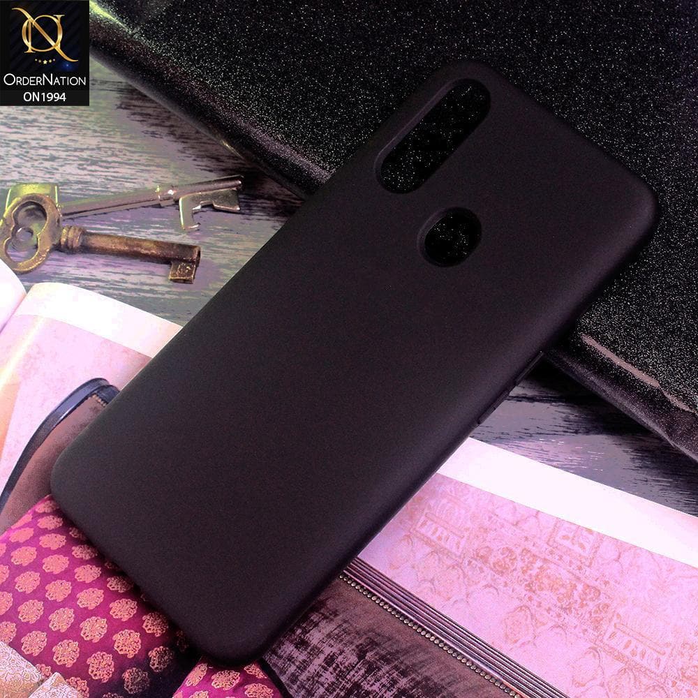 Oppo A8 Cover - Black - Matte Shockproof Sillica Gel Soft Case