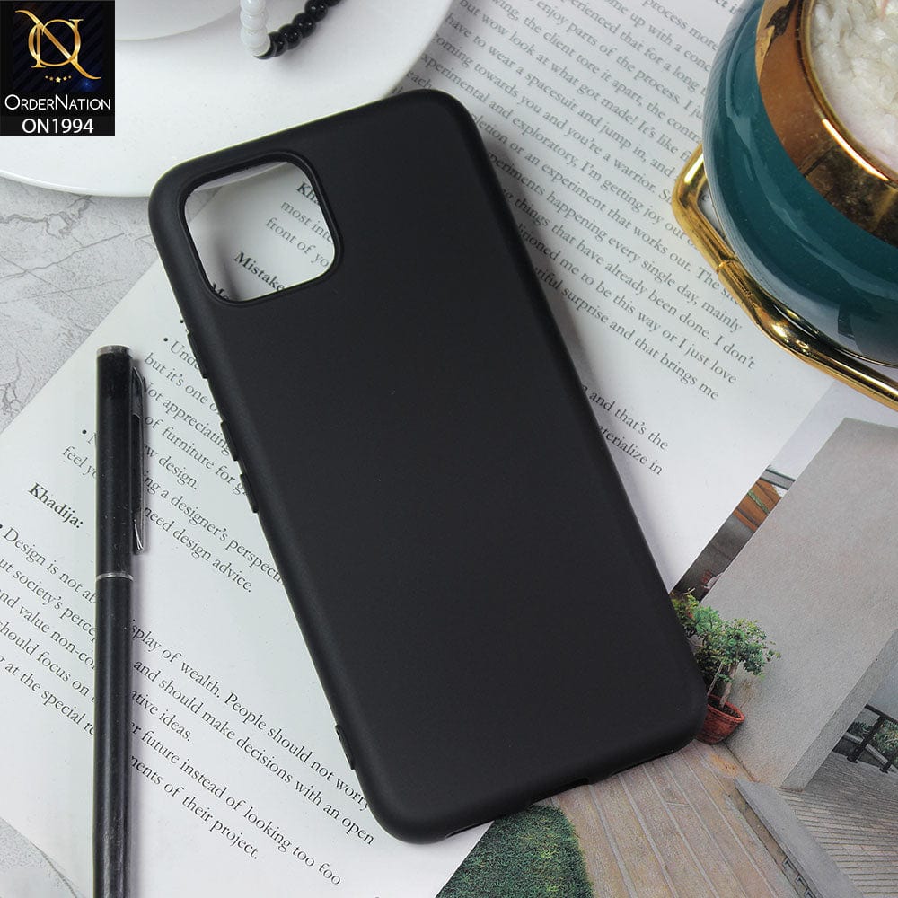 Google Pixel 4 Cover - Black - Matte Shockproof Sillica Gel Soft Case