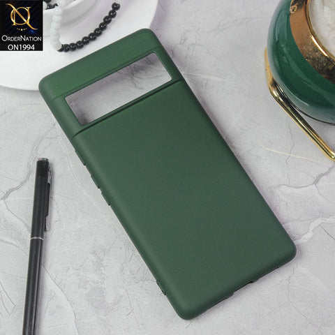 Google Pixel 6 Pro Cover - Green - Matte Shockproof Sillica Gel Soft Case