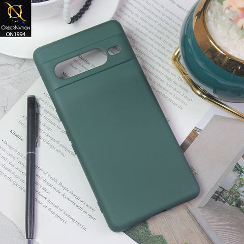 Google Pixel 7 Pro Cover - Green - Matte Shockproof Sillica Gel Soft Case