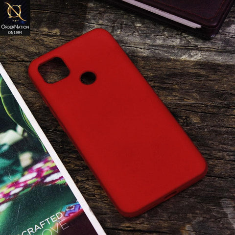 Xiaomi Redmi 9C Cover - Red - Matte Shockproof Sillica Gel Soft Case
