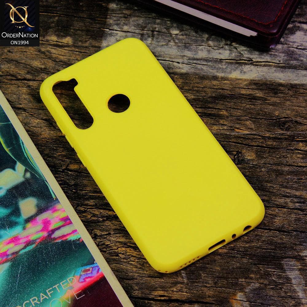 Xiaomi Redmi Note 8 2021 Cover - Yellow - Matte Shockproof Sillica Gel Soft Case