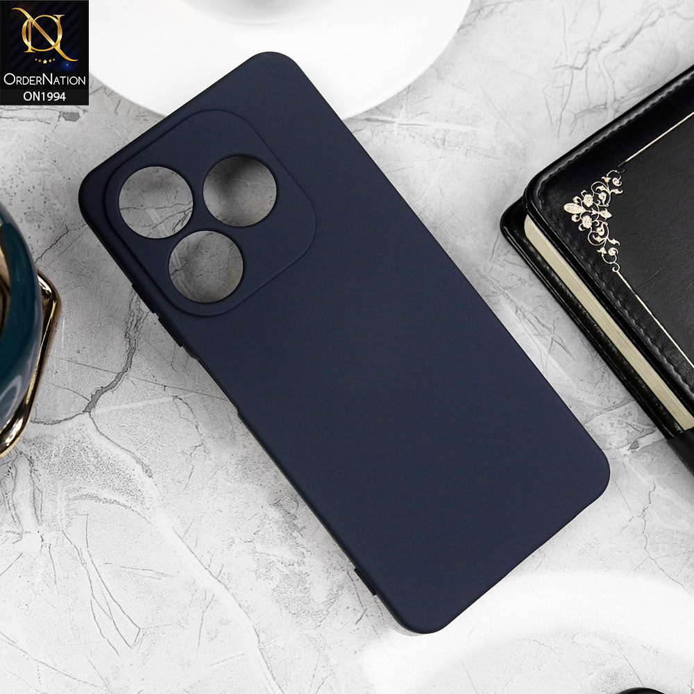 Infinix Smart 8 - Midnight Blue -  Matte Shockproof Sillica Gel Soft Case