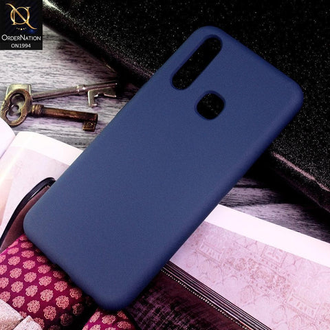 Vivo Y17 Cover - Blue - Matte Shockproof Sillica Gel Soft Case