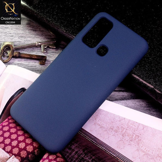 Vivo Y30 Cover - Blue - Matte Shockproof Sillica Gel Soft Case