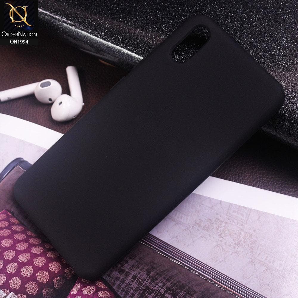 Vivo Y91 / Y95 Cover - Black - Matte Shockproof Sillica Gel Soft Case