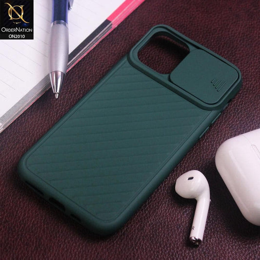 iPhone 11 Cover - Green - Anti-drop Lens Protection Slide Camera Protective Back Case