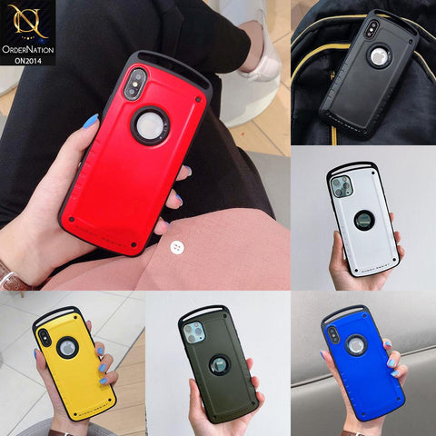 Heavy Duty Gravity Shock Resist Protective Back Shell Case For iPhone 11 Pro - Red