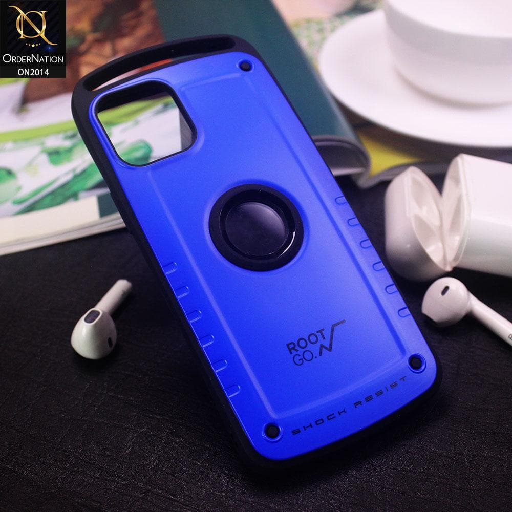 Heavy Duty Gravity Shock Resist Protective Back Shell Case For iPhone 11 Pro - Blue