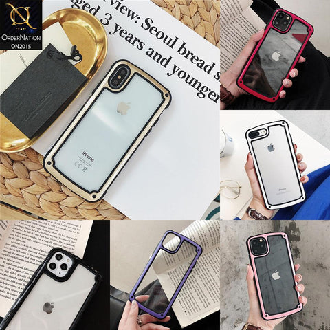 Shockproof Hybrid Pc With Acrylic Back Shell Case For iPhone 11 Pro Max - Pink