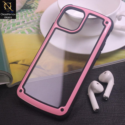 Shockproof Hybrid Pc With Acrylic Back Shell Case For iPhone 11 Pro Max - Pink