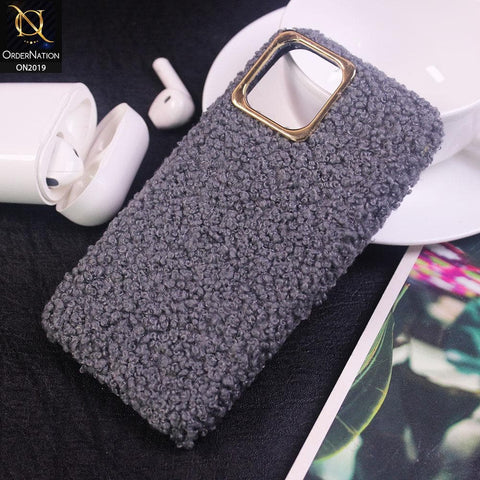 Soft Teddy Winter Warm Plush Fur Case For iPhone 11 Pro - Gray