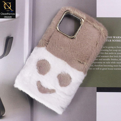 Cute Smiley Plush Fur Case For iPhone 11 Pro - Skin