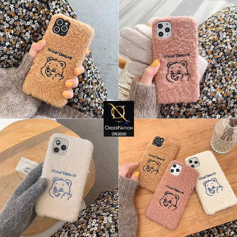 iPhone 11 Pro - White - Cute Cartoon Warm Furry Case