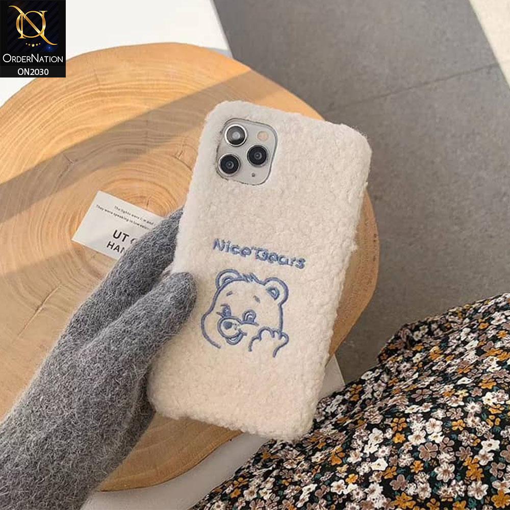 iPhone 11 Pro - White - Cute Cartoon Warm Furry Case