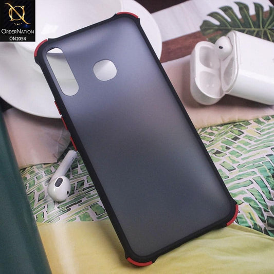 Infinix Hot 8 Cover - Black - Translucent Matte Shockproof Case