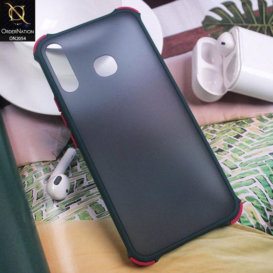 Infinix Hot 8 Cover - Dark Green - Translucent Matte Shockproof Case