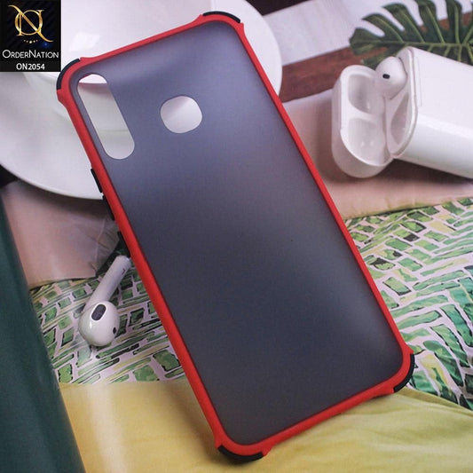 Infinix Hot 8 Cover - Red - Translucent Matte Shockproof Case