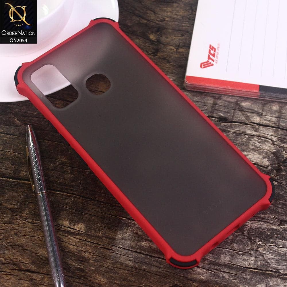 Infinix Hot 9 Play - Red - Translucent Matte Shockproof Case