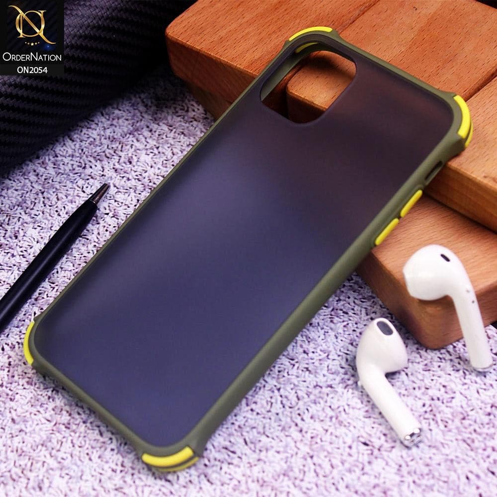 Translucent Matte Shockproof Case For iPhone 11 Pro - Light Green