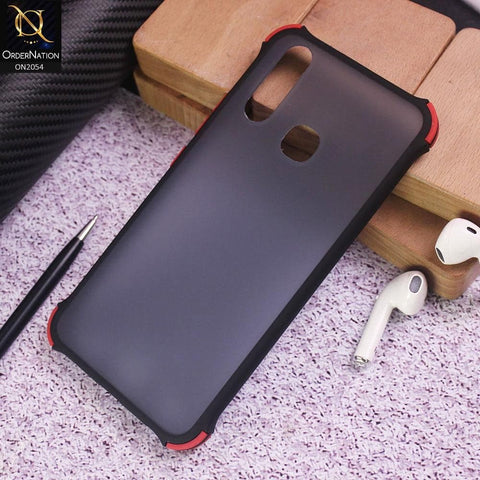 Vivo Y12 Cover - Black - Translucent Matte Shockproof Case