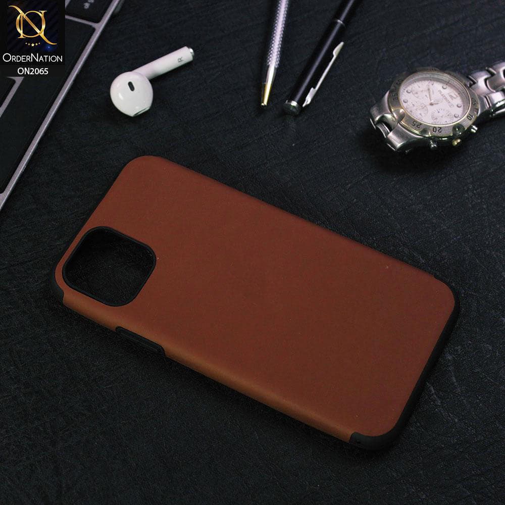 iPhone 11 Pro Cover - Dark Brown - Soft Tpu Youthful Color Matt Protection Case