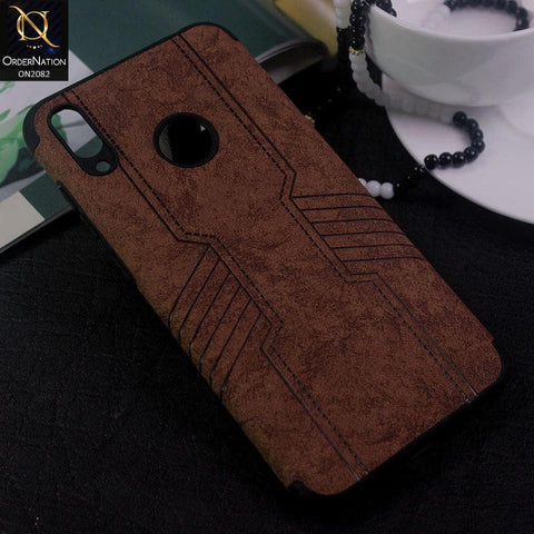 Huawei Y7 Prime 2019 / Y7 2019 / Y7 Pro 2019 Cover - Brown - New Arrival Leather Texture Feels Soft Tpu Case