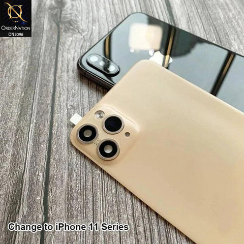 iPhone XS / X Protector - Golden - Face Lift Matte Back Protector for iPhone XS / X Convert to iPhone 11 Pro