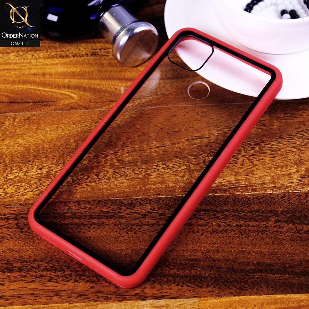 Xiaomi Redmi 9C Cover - Red - Shockproof Soft Edge Silicone Back Shell Case