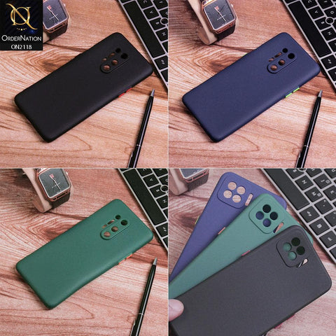 Vivo Y12 Cover - Black - Semi-Transparent Ultra Thin Color Button Soft Shell Case