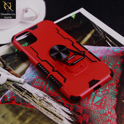 iPhone 11 Pro Cover - Red - New Stylish Premium Quality Hybrid Heavy Duty Kickstand Case