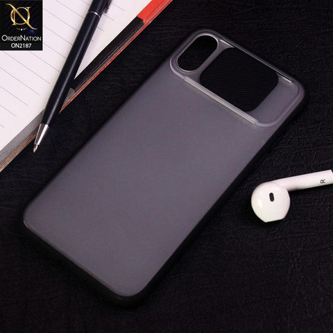 iPhone XS / X Cover - Black - Translucent Matte Shockproof Camera Slide Protection Case