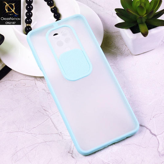 Xiaomi Poco M2 Pro Cover - Aqua - Translucent Matte Shockproof Camera Slide Protection Case