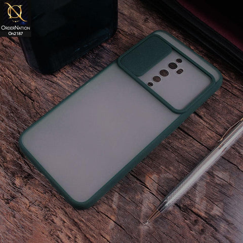 Oppo Reno 2Z - Green - Translucent Matte Shockproof Camera Slide Protection Case