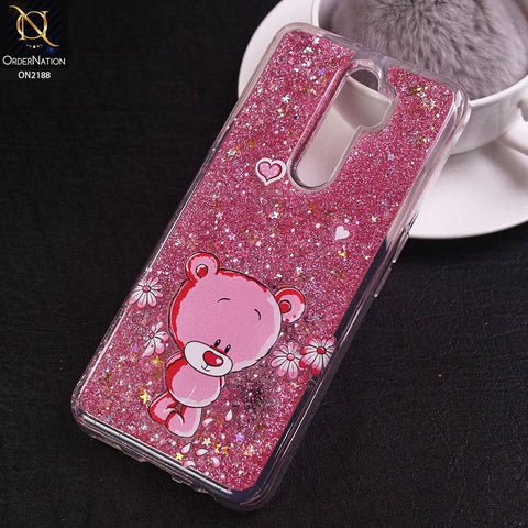 Oppo A5 2020 Cover - Design 15 - Trendy Moving Liquid Glitter Shine Soft Borders Case