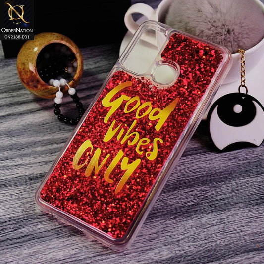 Infinix Hot 9 Pro Cover - Design 31 - Trendy Moving Liquid Glitter Shine Soft Borders Case