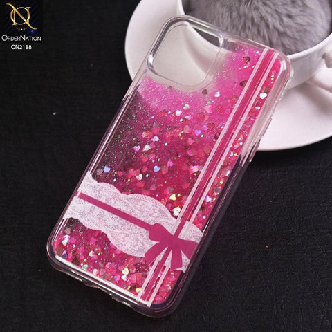 iPhone 11 Pro Cover - Design 2 - Trendy Moving Liquid Glitter Shine Soft Borders Case