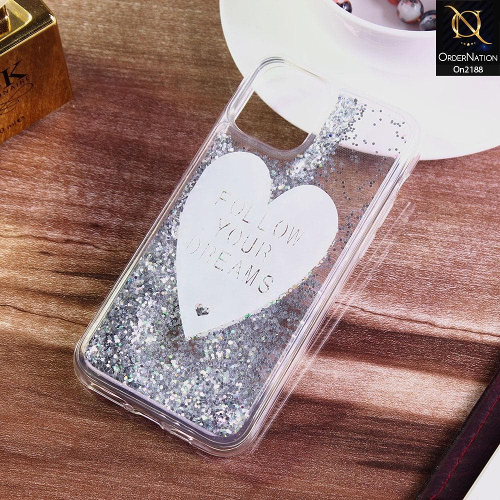 iPhone 11 Pro Cover - Design 61 - Trendy Moving Liquid Glitter Shine Soft Borders Case