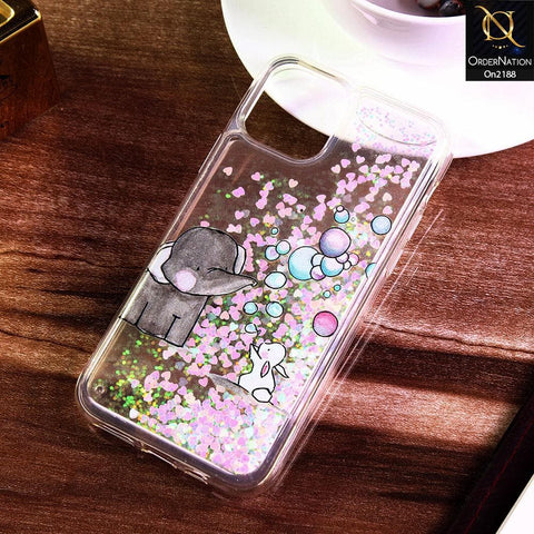 iPhone 11 Pro - Design 71 - Trendy Moving Liquid Glitter Shine Soft Borders Case