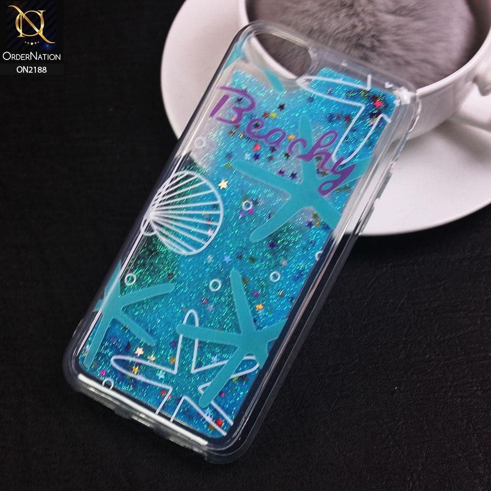 iPhone 6S / 6 Cover - Design 11 - Trendy Moving Liquid Glitter Shine Soft Borders Case