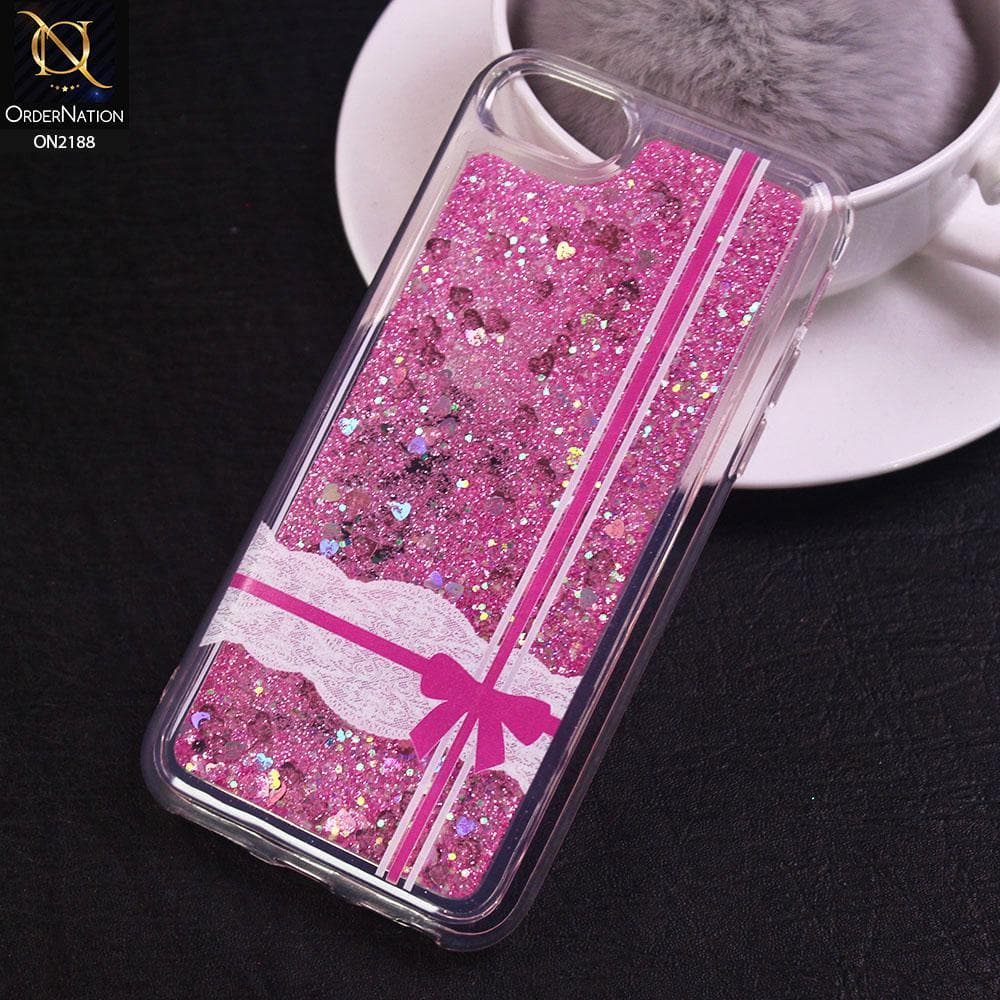 iPhone 6S / 6 Cover - Design 24 - Trendy Moving Liquid Glitter Shine Soft Borders Case