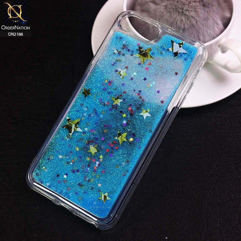 iPhone 8 Plus / 7 Plus Cover - Design 7 - Trendy Moving Liquid Glitter Shine Soft Borders Case