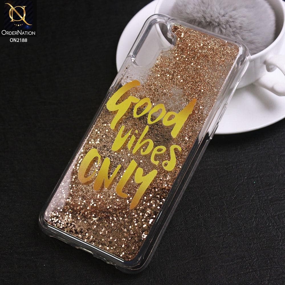 Realme C3 Cover - Design 19 - Trendy Moving Liquid Glitter Shine Soft Borders Case